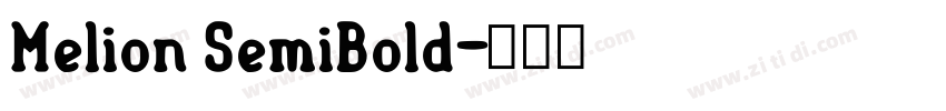 Melion SemiBold字体转换